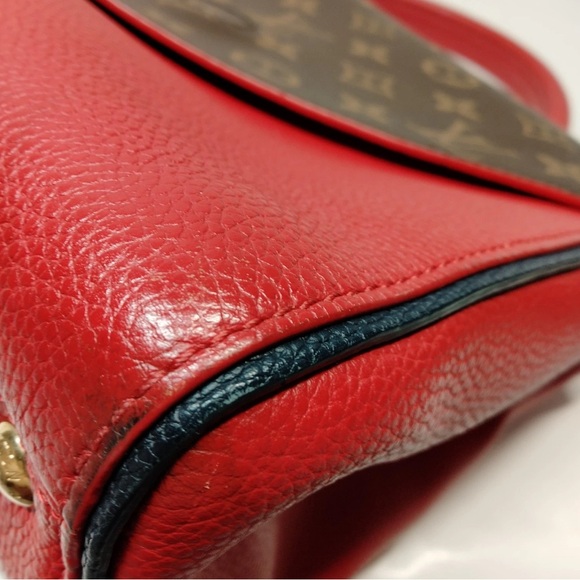 Louis Vuitton Monogram Red and Brown Satchel - Picture 10 of 11